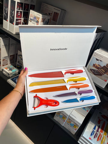 InnovaGoods Keramische mes- en dunschiller set 6 stuks