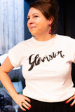 T-Shirt Met „Glamour” Hartprint, Ronde Hals 15556