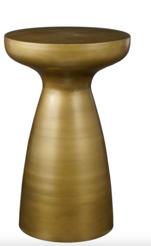 MICA DECORATIONS SIDE TABLE ANTIQUE GOLD - H51XD32CM