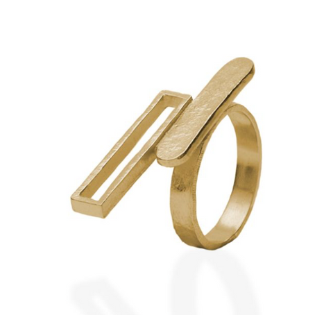 Ring 18 Kt vergulde zilveren ONNO ring | R0411PL