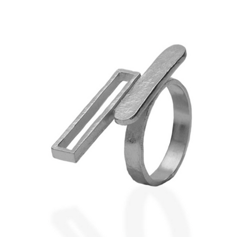 Ring Zilveren ONNO ring met rhodium | R0411RH