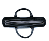 Boekentas - Ruime 15 inch Schoudertas model Laptoptas In Vintage Croco Zwart