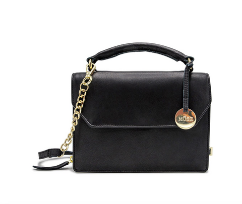 Schoudertas Kris L Gladleer / Zwart