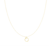 Goudkleurige ketting met een appel
