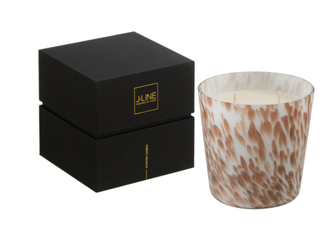 Geurkaars Noa Neon Night Wit/Goud Small-50u (95733)