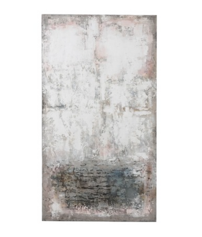 Schilderij Abstract Wit/Grijs/Roze