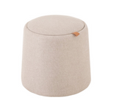 Poef/Bijzettafel Rnd Textiel/Hout Beige (25046).