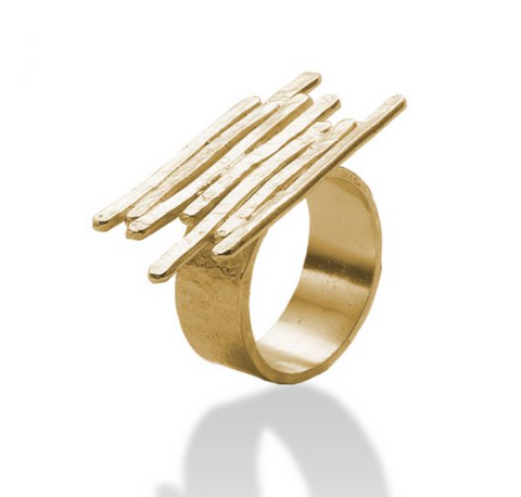 Ring ONNO - 18 Kt vergulde zilveren ONNO ring | R0380PL