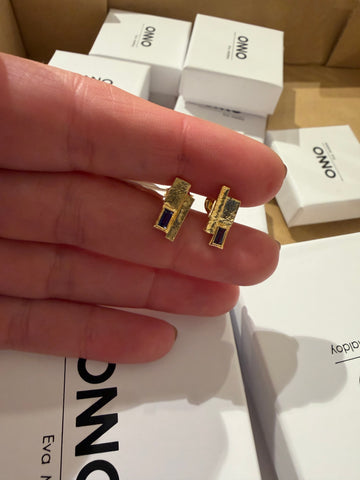 ** Oorbel 18 Kt vergulde zilveren ONNO oorsteker | OS0525IOPL