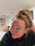 ***Haarband Bruin met knoop