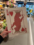 MICA DECORATIONS DECORATION BOOK KING OF HEARTS PINK FSC RECYCLED - L25XW33XH4,5CM