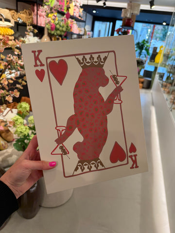 MICA DECORATIONS DECORATION BOOK KING OF HEARTS PINK FSC RECYCLED - L25XW33XH4,5CM