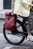Fietstas Ali Waterproof Bike Backpack – 2-in-1 Burgundy Pannier
