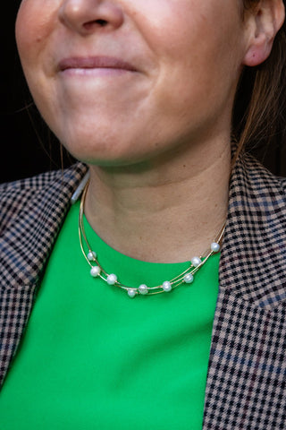 *Ketting Collana Multifilo Perle - Twist