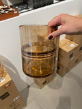 Vaas Cilinder Ribbel Glas Amber (23320)