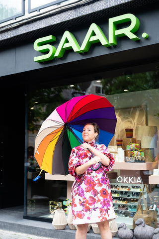 Automatic Long Rainbow Golf Umbrella, 16.