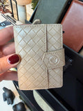 PASJESHOUDER PLUS WOVEN BEIGE