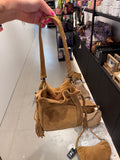 SUEDE POSSE POUCH LIGHT COGNAC