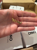 ** Ketting 18 Kt vergulde zilveren ONNO ketting | K0382IOPL