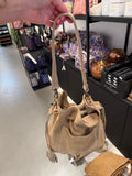 SUEDE POSSE POUCH SAND