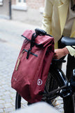 Fietstas Ali Waterproof Bike Backpack – 2-in-1 Burgundy Pannier