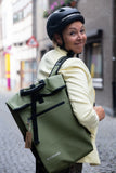 Fietstas Ali Waterproof Bike Backpack – 2-in-1 Sage Green Bag