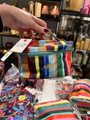 Oilily Stripes Cilan Beauty Case - Creme de Menthe