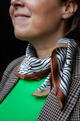 ****Zebra Scarf - Brown