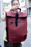 Fietstas Ali Waterproof Bike Backpack – 2-in-1 Burgundy Pannier