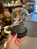 **Decoratieve Stolp Vlinder Glas Zwart/Wit Small