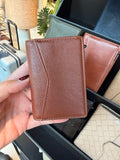 PASJESHOUDER SLIM COGNAC