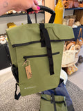 Ali Waterproof Bike Backpack – 2-in-1 Sage Green Bag