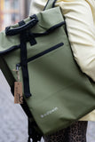 Fietstas Ali Waterproof Bike Backpack – 2-in-1 Sage Green Bag