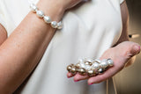 ****Armband - Zoetwaterparel met Magneetslot