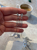 Oorbel Zilveren ONNO oorsteker met rhodium | OS0510RH