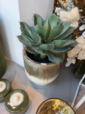 MICA DECORATIONS SUCCULENT IN POT GREEN - H39XD30CM