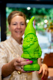 ****Gnome flirty jasper green w sound 11x10x27cm