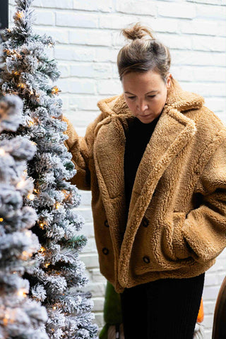 ****24COLOURS Jacke aus Teddy-Stoff