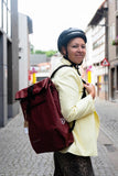 Fietstas Ali Waterproof Bike Backpack – 2-in-1 Burgundy Pannier