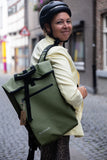 Fietstas Ali Waterproof Bike Backpack – 2-in-1 Sage Green Bag
