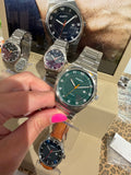 Prisma heren horloge - solar horloge - groene wijzerplaat - luxe horloge