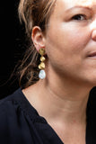 Oorbel - Orecchini Perle Petali Longuette - Bonton