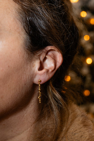 Oorbel 18 Kt vergulde zilveren ONNO oorsteker | OS0529PL