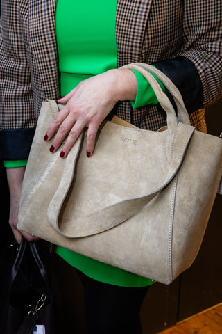 ELIZA BAG | BEIGE SUEDE