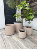 Set Van 4 Bloempotten Dune Klei Ivoor