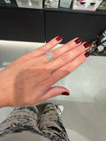 Dubbele ring zilver met steentjes