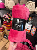 IN THE MOOD FAMKE FLEECE PLAID FUCHSIA - L180XB130CM