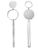 Oorbel - Zilveren ONNO oorsteker met rhodium | OS0469RH