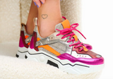 metallic - Sneakers | Steel / Fuchsia  Pluto sneakers met fuchsia/steel details "Winter 24"