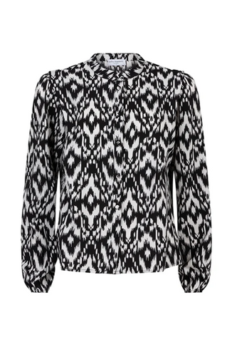 Blouse Ammie | Black / white print